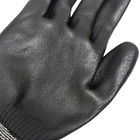 黒 18 ニット安全作業手袋 3 レベル 切断耐性ゴム パームコーティング 手袋