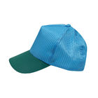 クリーンルーム ESD 5mm ストライプポリエステル帽子 粉のない作業 静止性のない野球帽子